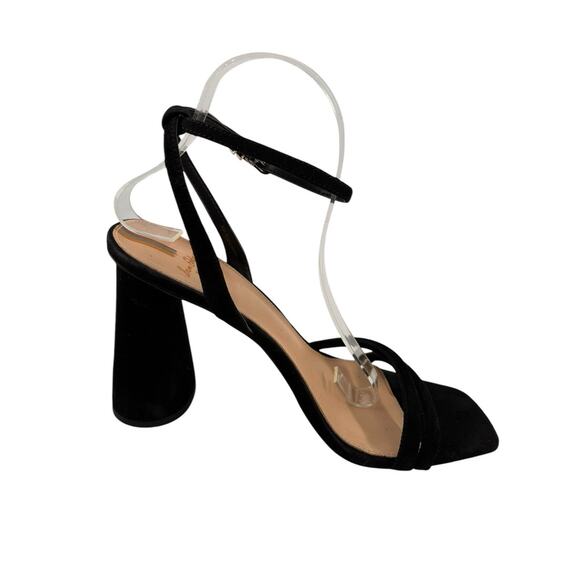 Sam Edelman Kia Sandal Block Ankle Strap Heels Black Size 10 Preppy Minimalist - Picture 3 of 14